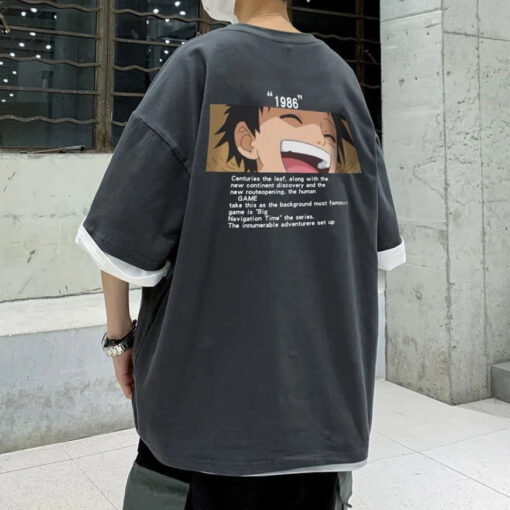 1986 Luffy Punk Style Tshirt - Harajuku