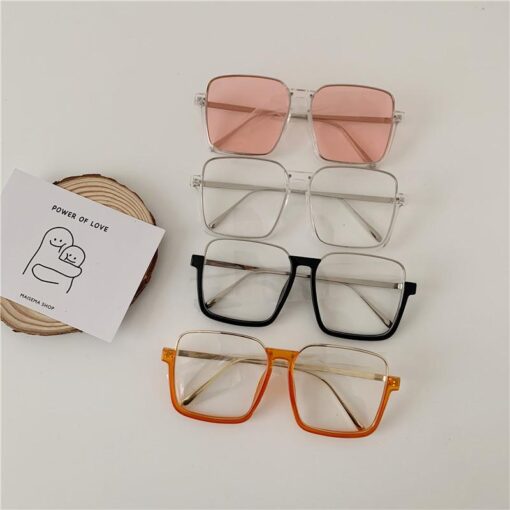 20s Square Glasses Half Frame - Harajuku