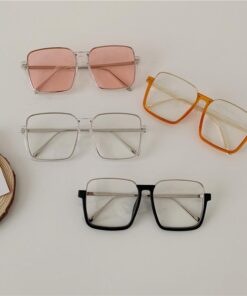 20s Square Glasses Half Frame - Harajuku