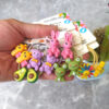 2 Pieces Funny Hair Bands Frog Rabbit Flowers - Harajuku