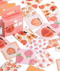 46 Pieces Aesthetic Stickers Scrapbooking Peach - Harajuku