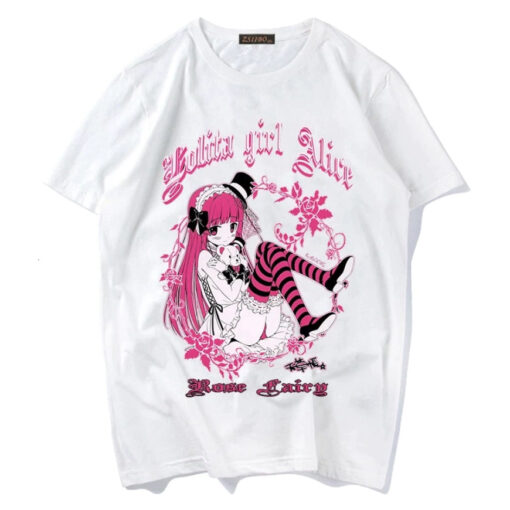 Alice Tshirt Punk Gothic Kawaii - Harajuku