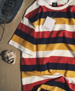 American Movie Retro Striped T Shirt