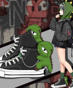 Amy High Top Black Dinosaur Sneakers