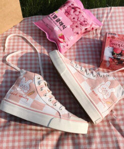 Anime Kawaii Pink Shoes Rubber Platform - Harajuku