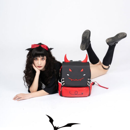 Backpack Little Devil Anime Briefcase - Harajuku