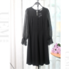 Best Sale Black Dress Sheer Sleeves