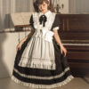 Black Dress Lolita Style Kawaii Apron Short Or Long Sleeve