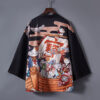 Black Kimono Wealth and Treasures Cute Cats of Happiness