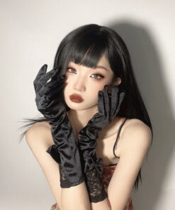 Black Lace Retro Gloves Lolita Dance Grunge Style