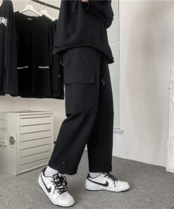 Black Pants Light Khaki New York Style - Harajuku