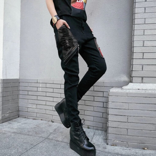 Black Pencil Pants Rock Punk Style - Harajuku
