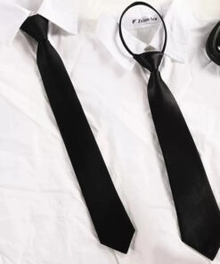 Black Plain Tie Uniform Student Steward