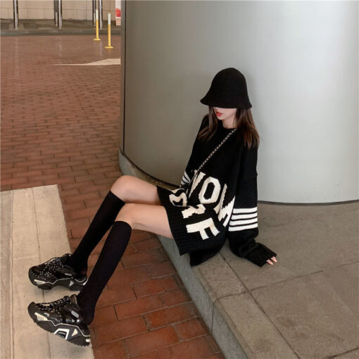 Black Sweater Grunge Hong Kong Style