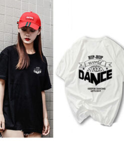 Black White Dance T Shirt Trend Harajuku