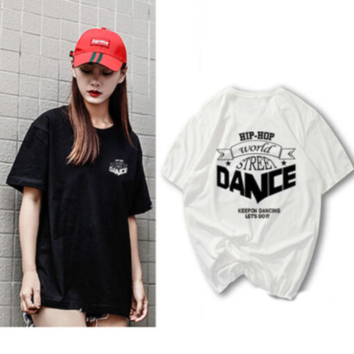 Black White Dance T Shirt Trend Harajuku