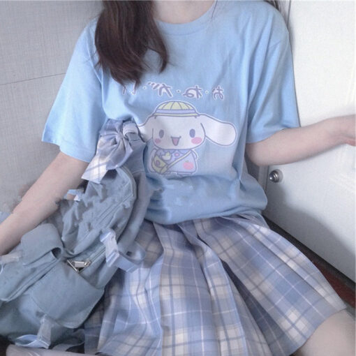 Blue T-shirt Dog Kawaii