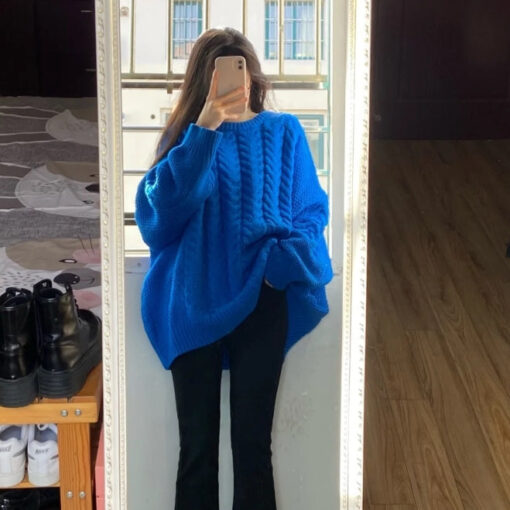 Blue Thick Sweater Winter 2023