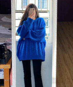 Blue Thick Sweater Winter 2023