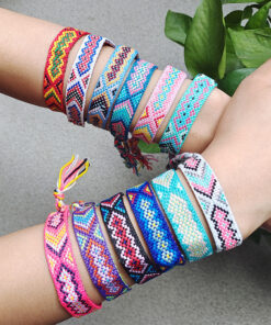 Braided Bracelets 6 Pieces Ethnic Style With Tassels