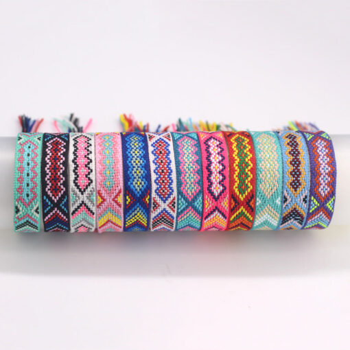 Braided Bracelets 6 Pieces Ethnic Style With Tassels