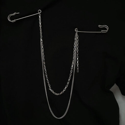 Brooch Punk Style Pendant Brooch Chain