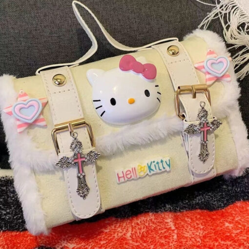 Buckle Briefcase Cute Cat Sanrio For Girls Pin Star Heart Fur