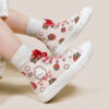 Canvas Sneakers High Top Strawberry Sneakers Cute Bunny Print