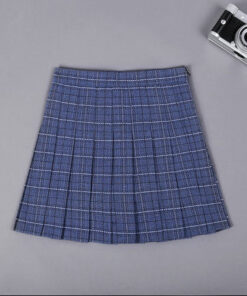 Checkered Pleated ALine Mini Skirt