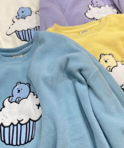 Chic Cotton Warm Sweatshirt Soft Teddy Bear Autumn - Harajuku