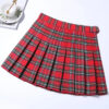 Chic Plaid Mini Skirt A-Line Pleated - Harajuku