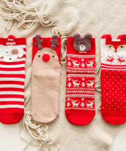 Christmas Socks Cute Santa Kawaii - Harajuku