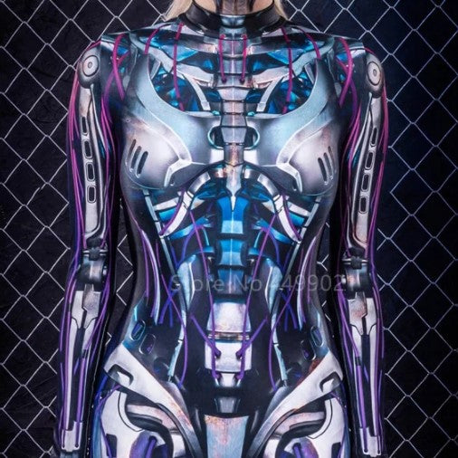 Cyber Punk Body Suit 3D Mechanical Robot - Harajuku