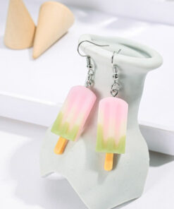 Earrings Resin Iridescent Ice Cream - Harajuku
