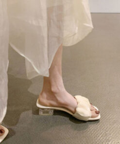 Flip Flops Sandals Sheer Heel - Harajuku