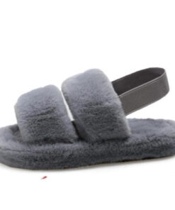 Fur Slippers Strap Flip Flops - Harajuku