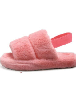 Fur Slippers Strap Flip Flops - Harajuku