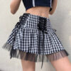 Gothic Mini Skirt A line Lace - Harajuku