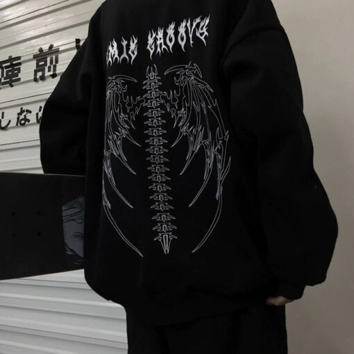 Gothic Sweatshirt Or Tshirt Street Punk Clothes - Harajuku
