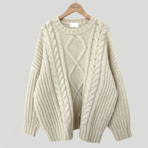 Gray Or Light Thick French Retro Sweater