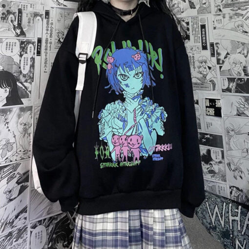 Hoodie Harajuku Fleece Warm Sweatshirt - Harajuku