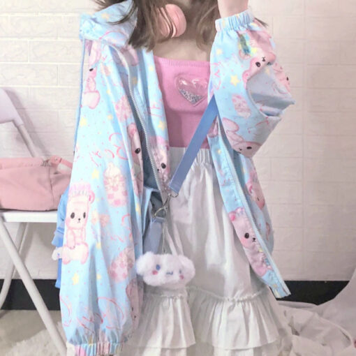 Jacket Cloak Zipper Cute Kawaii - Harajuku
