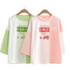 Japanese Blouse Tshirt Print Avocado Strawberry - Harajuku