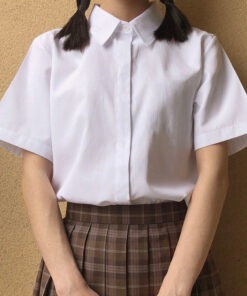 Japanese School Uniform Shirt Embroidery Moon - Harajuku