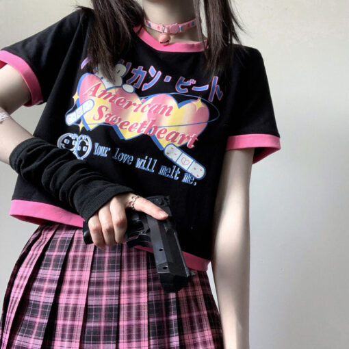 Japanese T Shirt Kawaii Sweet Heart