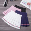 Kawaii Pleated Skirt Thin Stripes Bottom - Harajuku