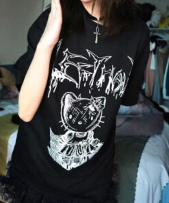 Kawaii Tshirt Dark Punk Style Harajuku Goth Yabi