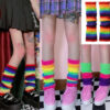 Lolita Colorful Rainbow Leg Warmers Japan - Harajuku