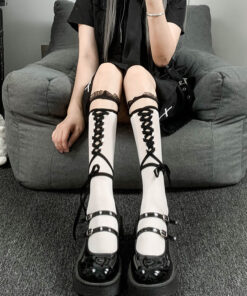 Lolita Lace Up Thin Socks Kawaii Style