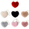 Messenger Bag Faux Fur Heart Shape Chain - Harajuku